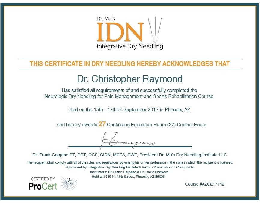 Dry Needling Certification and Information